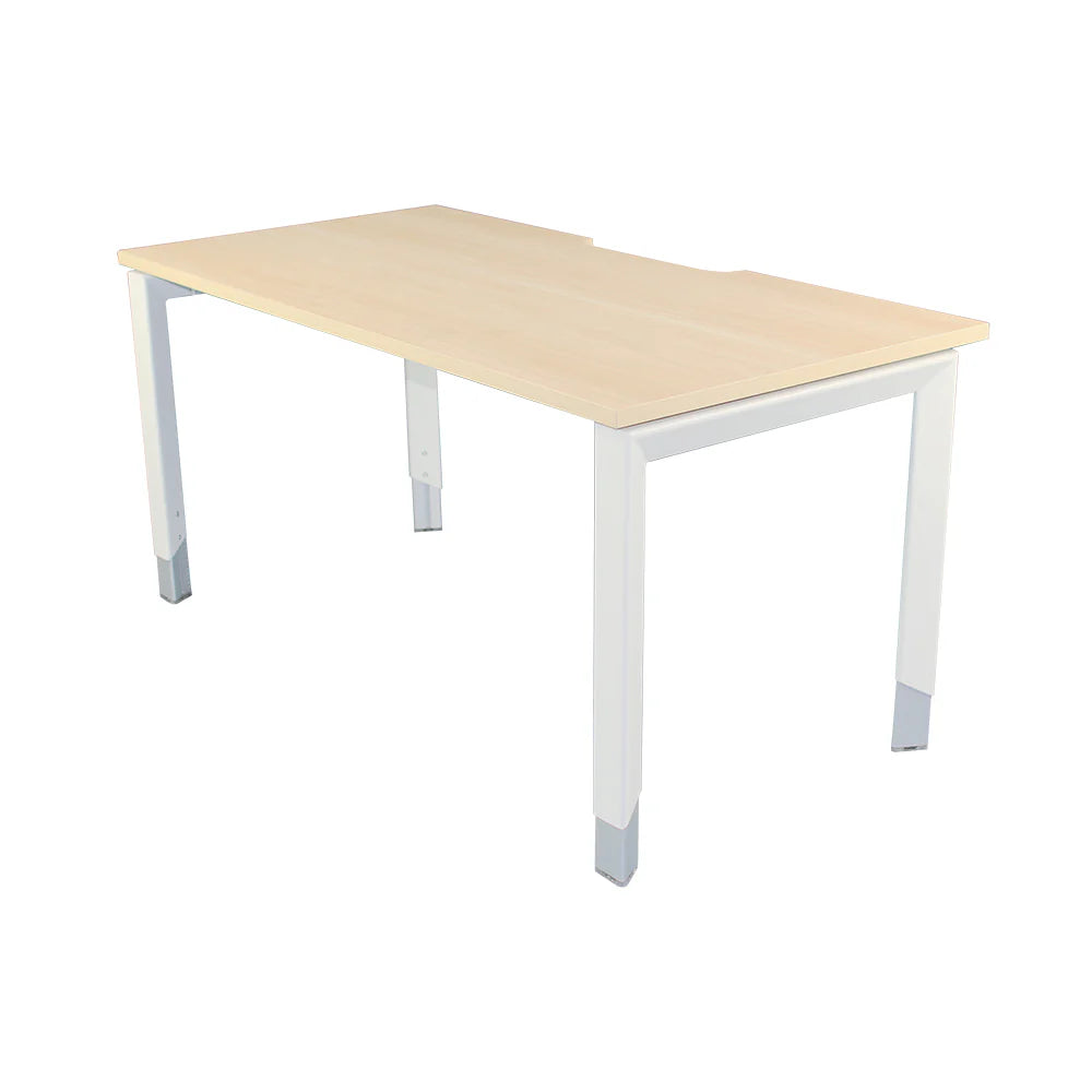 Ergonomic Single Desk for Home Office - Adjustable Height Computer Desk for Work & Study - Perfect for Small Spaces & Remote Work