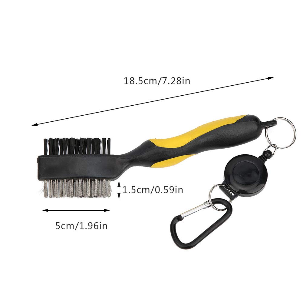VGEBY Dual-Sided Foldable Cleaning Brush with Nylon & Steel Wire - Multi-Purpose Scrubber for Kitchen, Bathroom, Tiles, Grout, and Outdoor Use