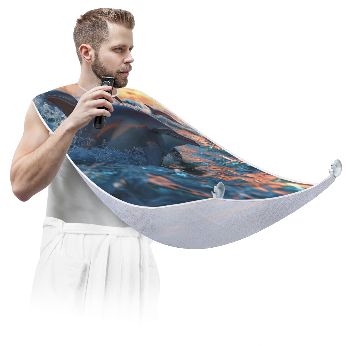 Men's Beard Shaving Bib - Waterproof Hair Dye Apron for Barbers & Stylists, Sink Hair Catcher for Beard Trimming & Haircuts | Perfect Salon, Home Grooming & Gift Idea