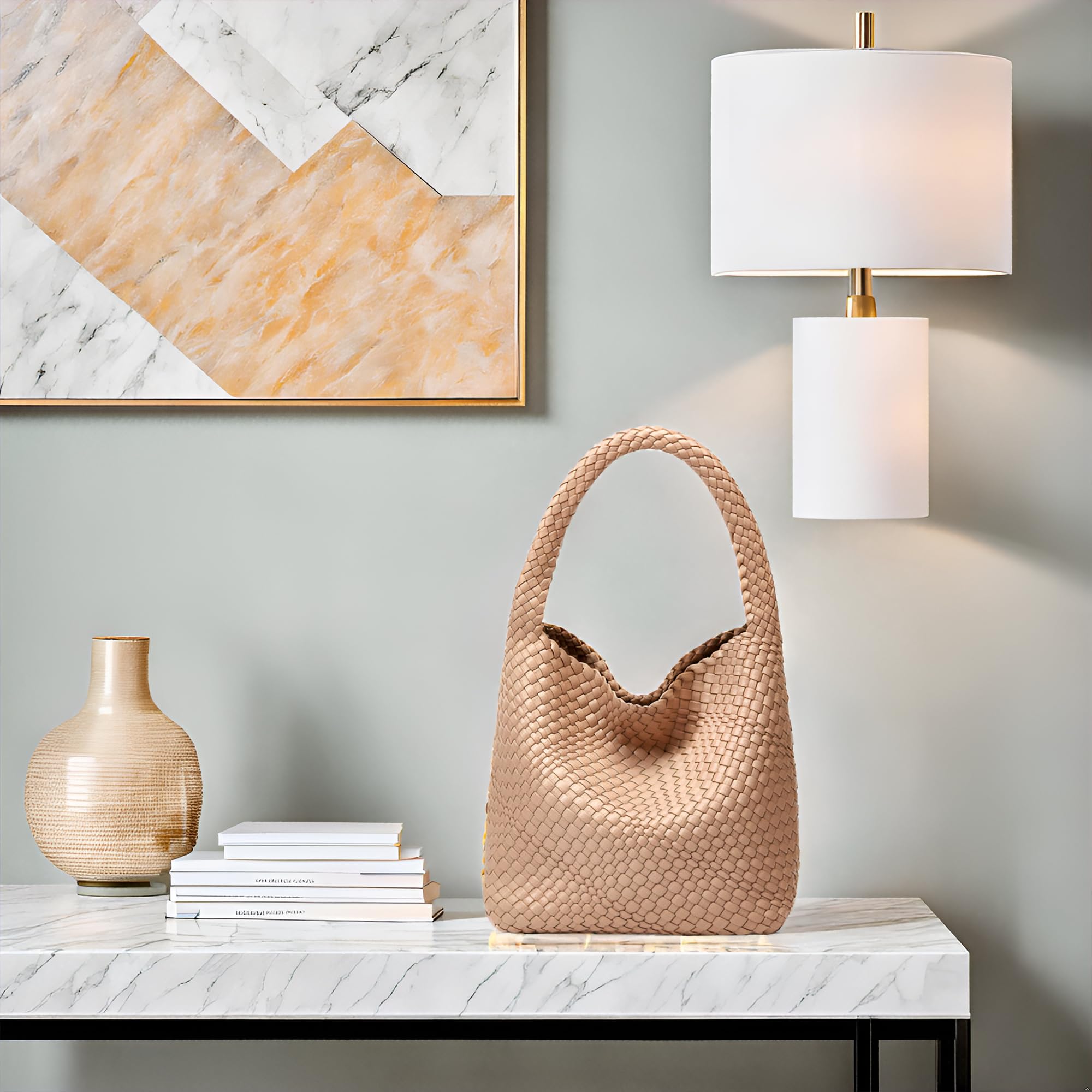 Vegan Leather Tote Bag for Women - Stylish Summer Beach Purse for Vacation & Travel