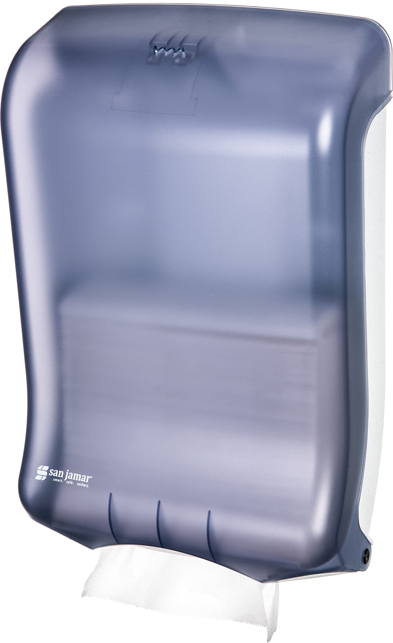 San Jamar Ultrafold Paper Towel Dispenser - C-Fold & Multi-Fold Bathroom, Kitchen & Restaurant Towel Holder - Durable Plastic in Arctic Blue - Perfect for Commercial & Home Use