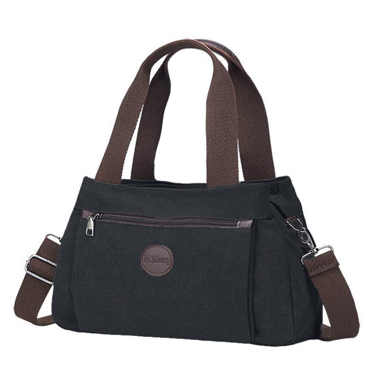 Lytosmoo Women's Canvas Hobo Handbag - Multi-Pocket Tote Shoulder Bag with Top Handle for Casual Outings, Shopping, and Daily Use