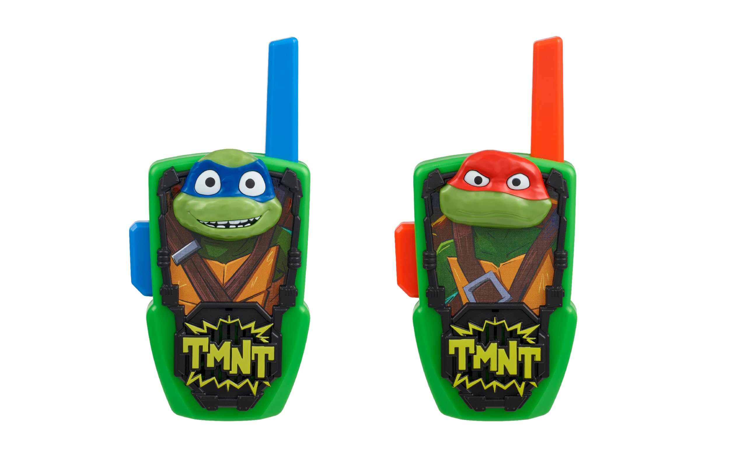 eKids Teenage Mutant Ninja Turtles Walkie Talkies for Kids - Static-Free 2-Way Radios for Indoor & Outdoor Play - Perfect Birthday Gift for TMNT Fans - Great for Backyard Adventures, Camping & Role Play Games