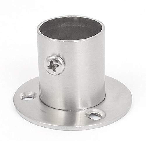Ochoos BIFI-Closet Wardrobe 22mm Diameter Pipe Hanging Rail Rod End Support Bracket - Silver | Heavy Duty Closet Organizer for Bedroom, Walk-in Closet & Laundry Room Storage Solutions