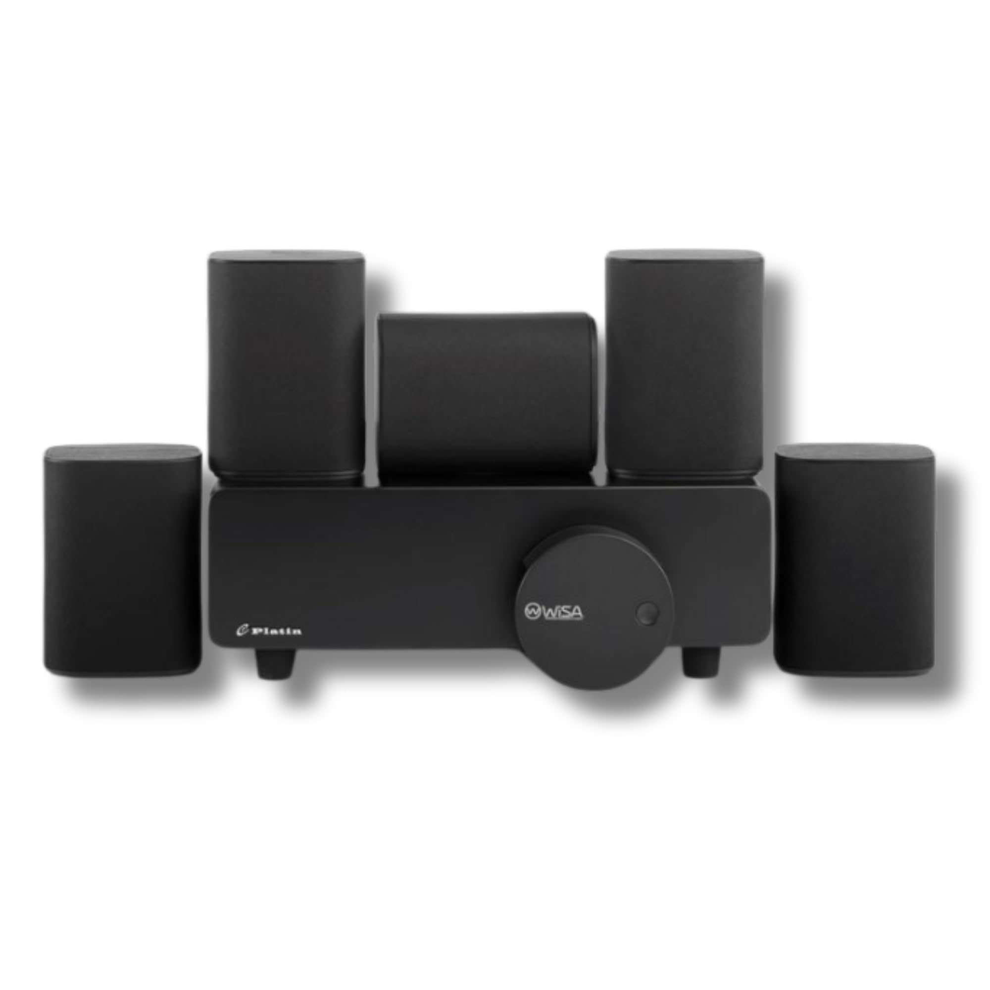 Platin Milan 5.1 Wireless Surround Sound Speaker System - WiSA Certified Home Theater for Smart TVs with SoundSend Transmitter | No Receiver Needed | Perfect for Movie Nights & Gaming