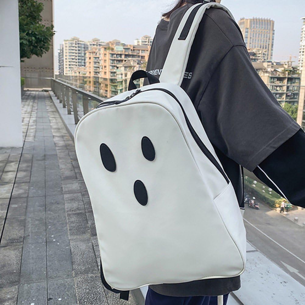 Halloween Ghost Backpack for Girls & Women - Cute Mini Shoulder Bag for Teens, Daypack for Travel, Party, Beach & School | Perfect Costume Accessory & Everyday Use