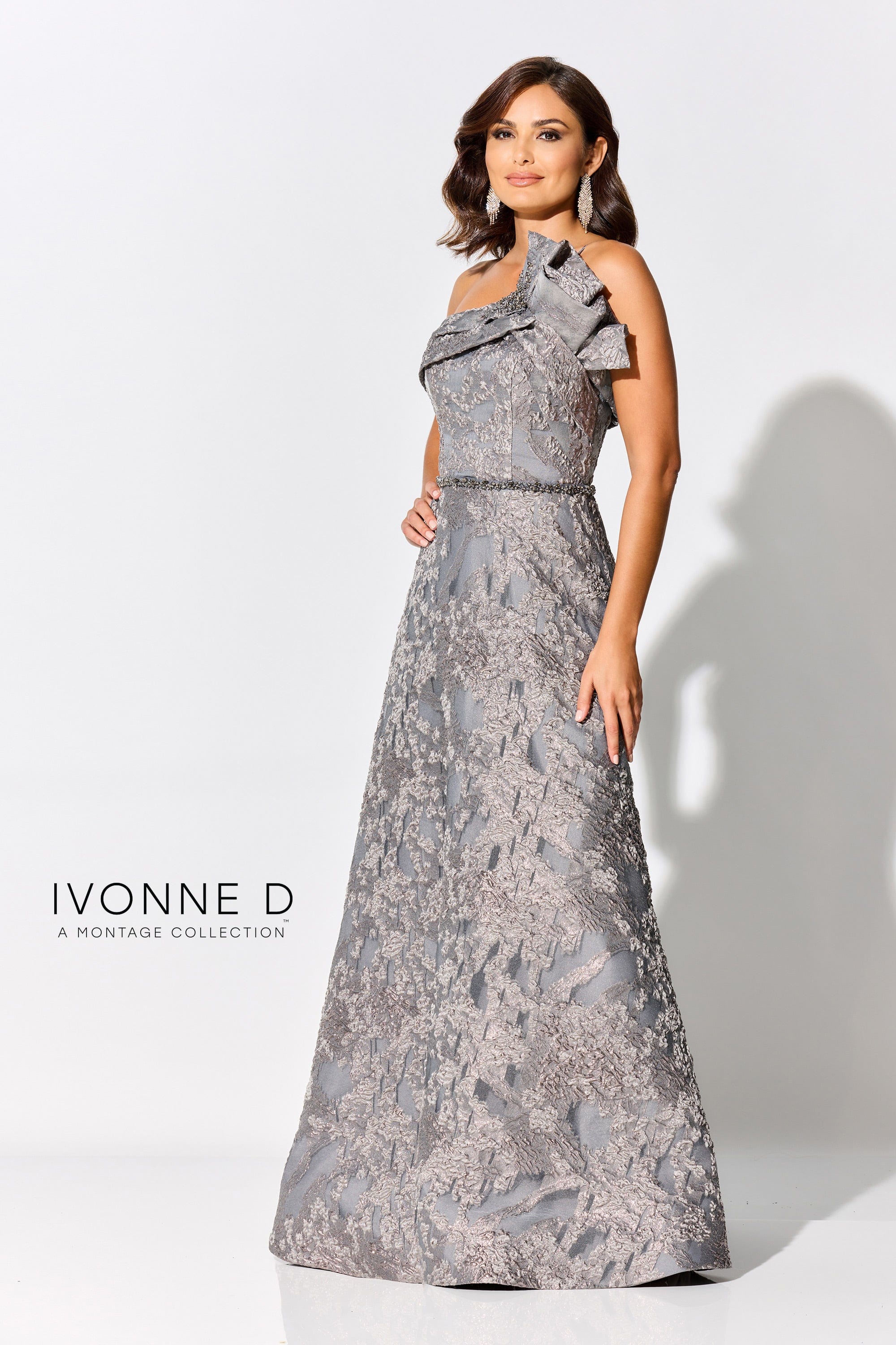 Ivonne D A-Line Asymmetric Organza Sleeveless Dress - Elegant Evening Gown for Weddings, Parties & Special Occasions