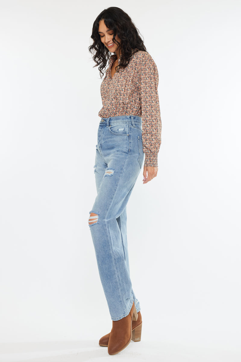 Letitia Ultra High Rise 90's Boyfriend Jeans - Vintage Distressed Denim Pants for Women | Perfect for Casual Outfits, Street Style & Retro Fashion Looks