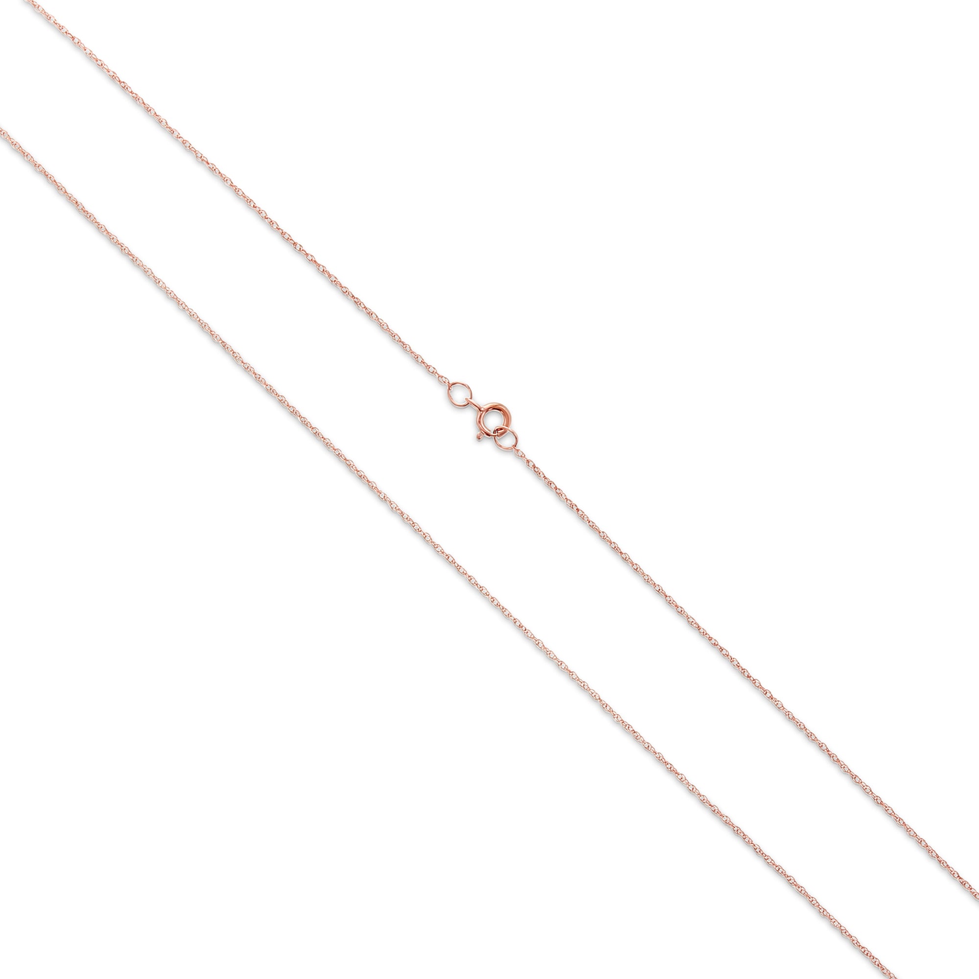 14K Yellow or Rose Gold Thin Dainty Rope Chain Necklace - 0.95mm Delicate Solid Gold Jewelry for Women - Perfect for Layering, Everyday Wear & Special Occasions