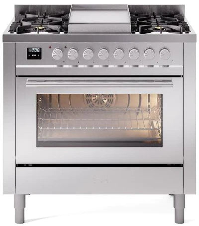 ILVE Professional Plus II 36-Inch Dual Fuel Range Stainless Steel UP36FWMPSS - Perfect for Home Chefs & Commercial Kitchens