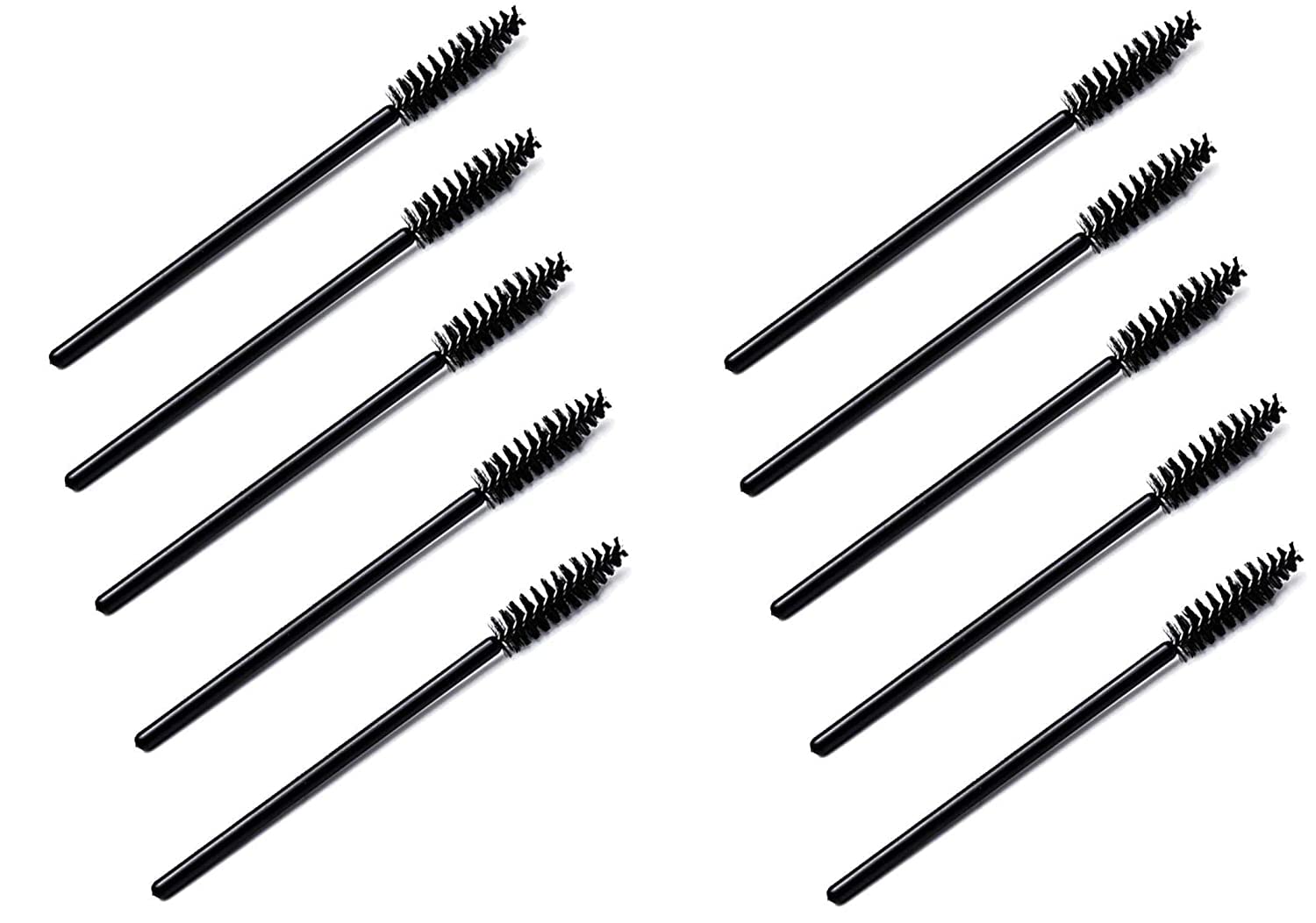 TWIREY Professional Eyelash Extension Brushes - 10 Pack Mascara Wands for Perfect Lash & Eyebrow Makeup - Ideal for Salon, Home Use & Professional Makeup Artists