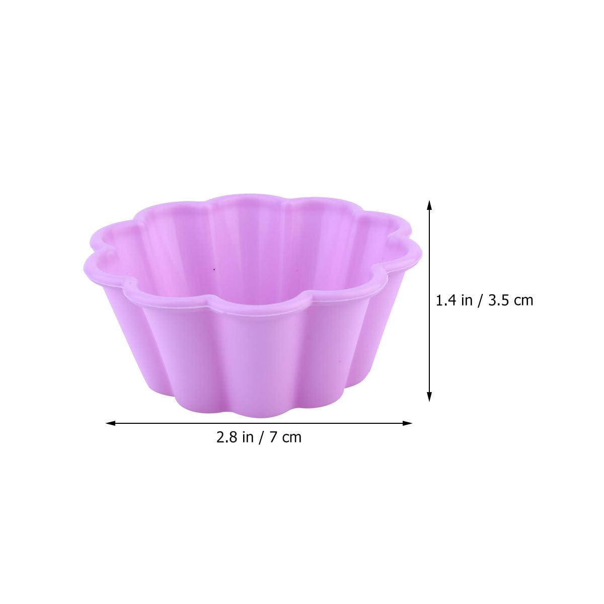 10 Pcs 2.8 Inch Flower Silicone Baking Molds - Reusable Cupcake, Donut & Egg Tart Molds for Baking - Perfect for Birthday Parties, Baby Showers & Holiday Desserts