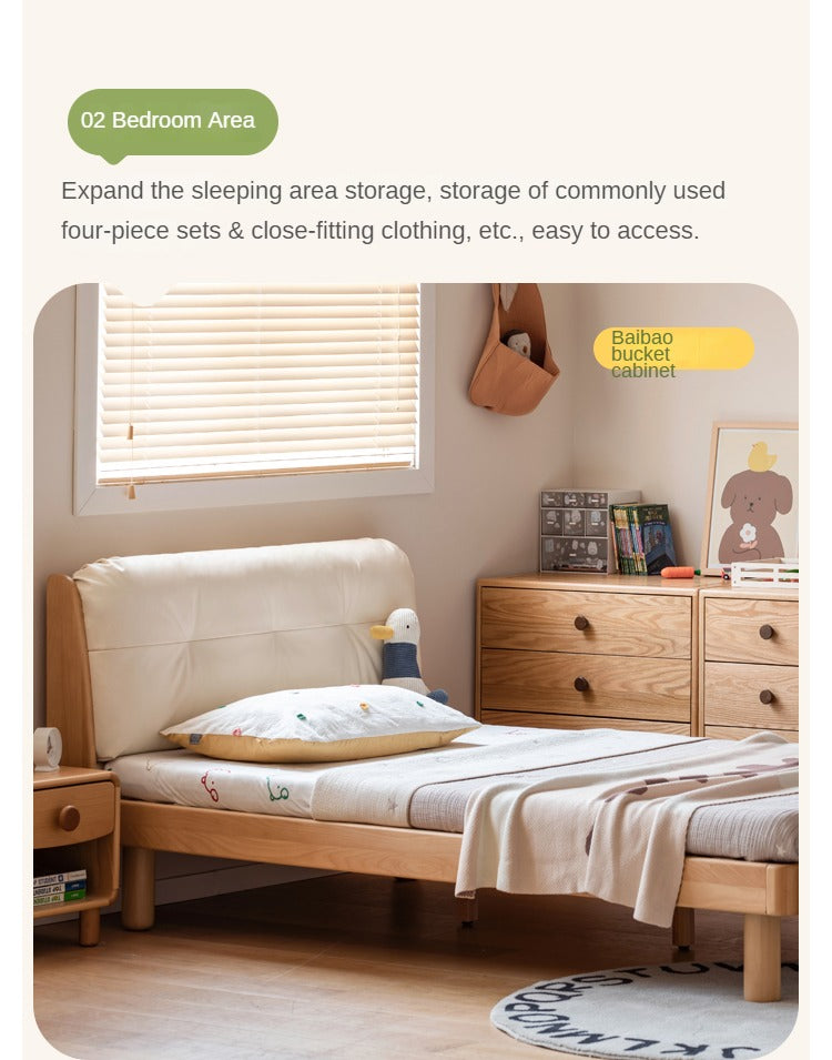 Solid Oak Wood Modern Nordic Kids Storage Cabinet - Multifunctional Organizer for Toys, Books & Clothes | Perfect for Nursery, Playroom & Bedroom Organization