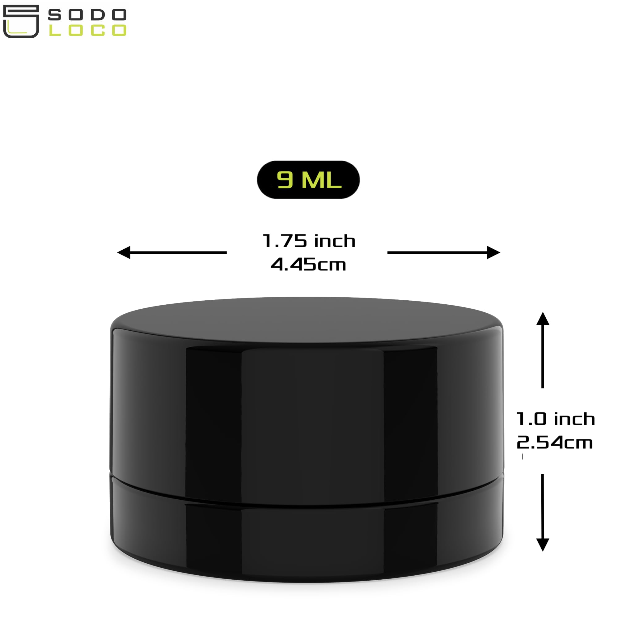 (200 Pack) 9ml Thick Black Glass Jars with Child Resistant Lids - UV Resistant Airtight Containers for Essential Oils, CBD Wax, Lip Balm & Cosmetics Storage - Perfect for DIY Beauty Products, Herbal Remedies & Travel Size Organizers