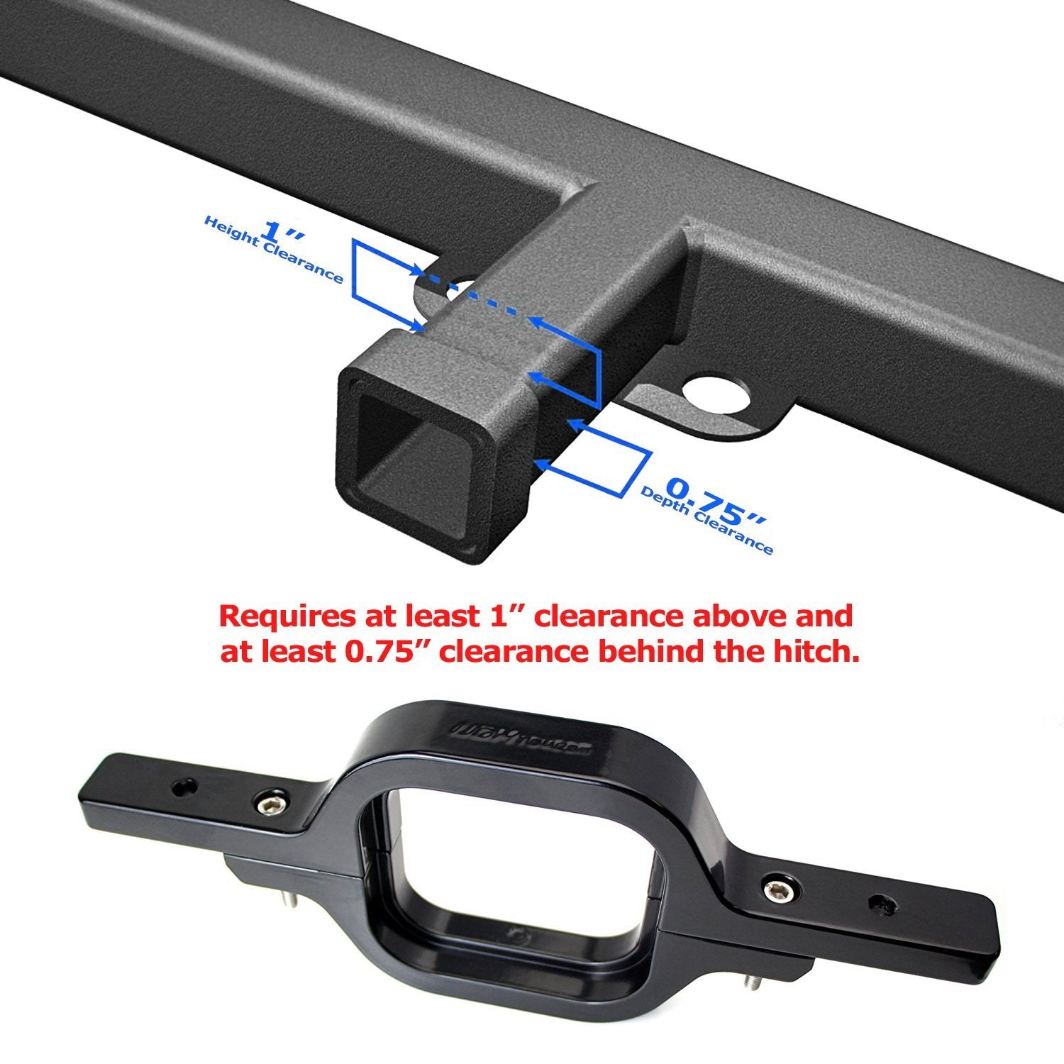 Heavy Duty Full Steel Tow Hitch Mounting Bracket for Dual LED Backup Reverse Off-Road Lights - Perfect for Trucks, SUVs & Trailers in Low Visibility & Off-Road Adventures