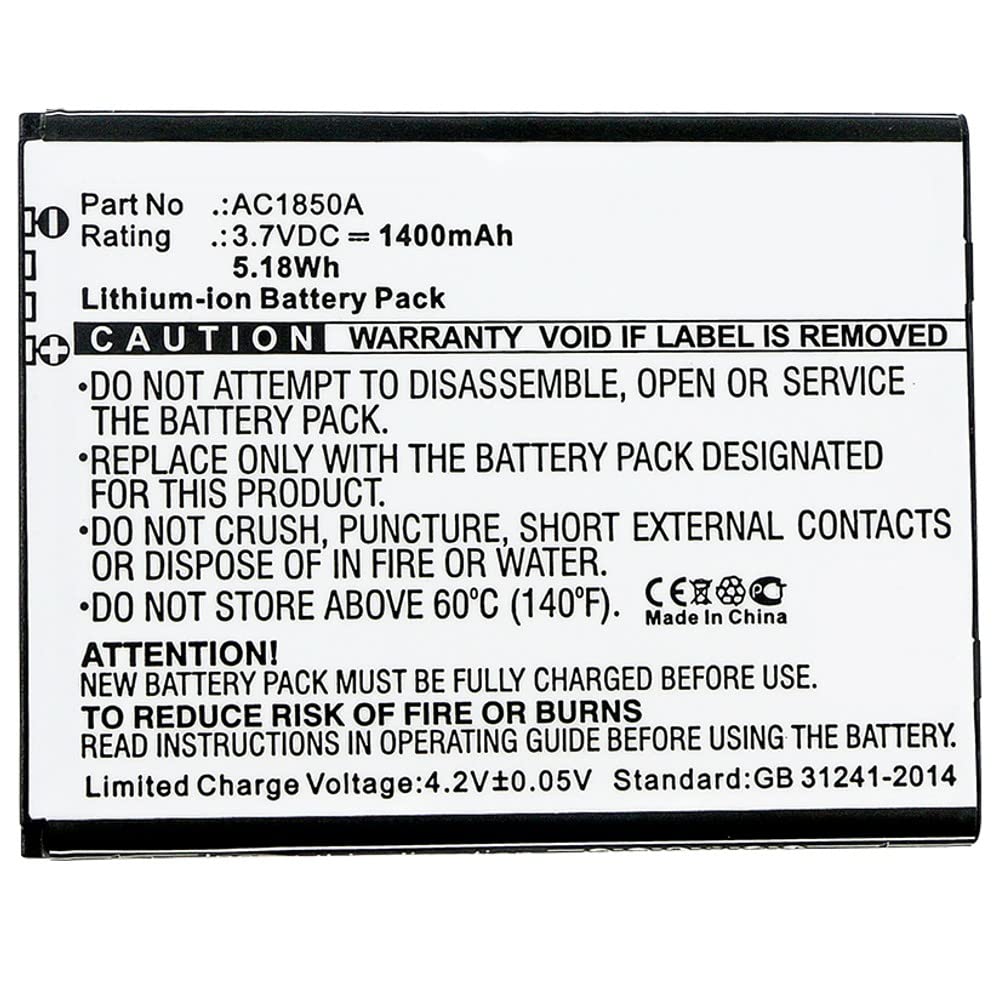 Synergy Digital AC1850A Battery - 1400mAh Li-ion for Archos Phones | Long-lasting Power