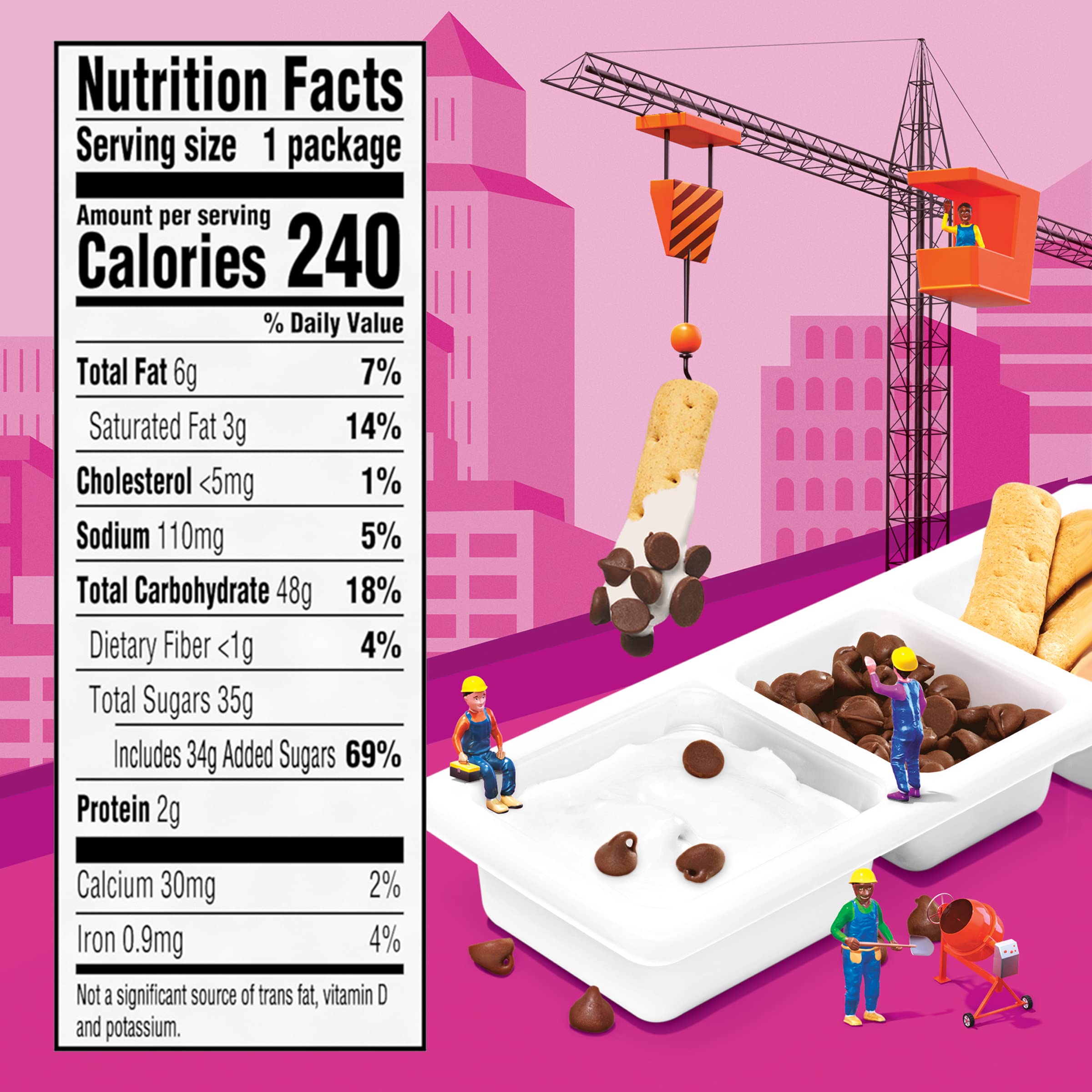 Lunchables S'mores Dippers Snack Pack - Honey Graham Sticks, Milk Chocolate Chips & Marshmallow Creme (12 Count, 2.3 oz) | Perfect for School Lunches, Camping Trips & After-School Snacks