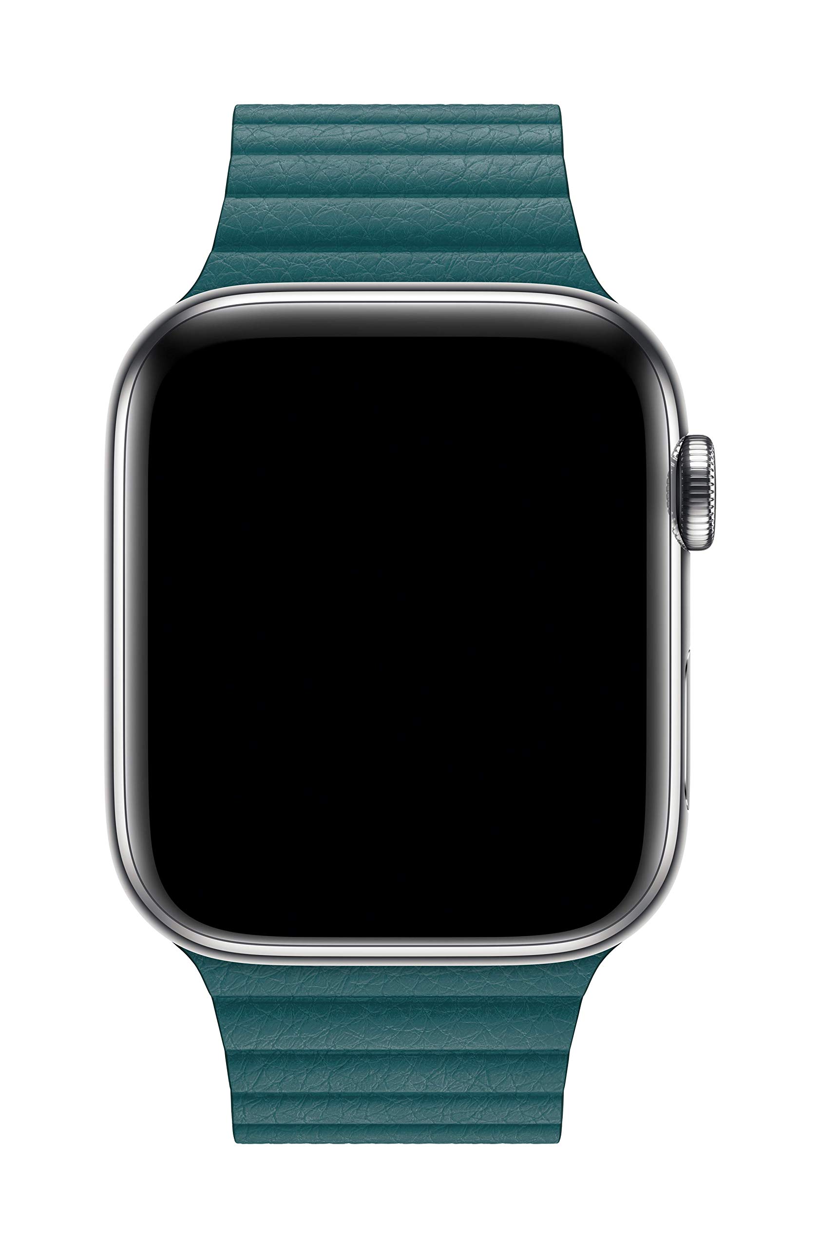 Premium Genuine Leather Apple Watch Band 44mm - Peacock Blue Loop Strap Compatible with Apple Watch Series 1/2/3/4/5/6/7/8/9 - Durable & Comfortable Large Size - Ideal for Workouts, Running, Gym, Office & Daily Wear - Perfect Unisex Gift for Men & Women - Great for Fitness Tracking, Business Meetings & Casual Outings