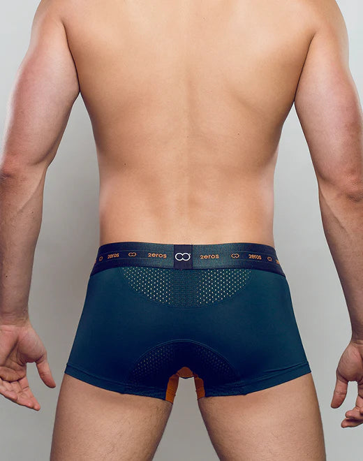 2eros Aktiv NRG Mesh Boxer Briefs for Men - Breathable & Comfortable Underwear for Sports, Gym & Everyday Wear - Green