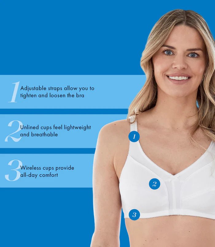 Wireless Cotton Bra for Women - Comfortable Unlined Seamed Cups - Perfect for Yoga, Sleep & Everyday Wear