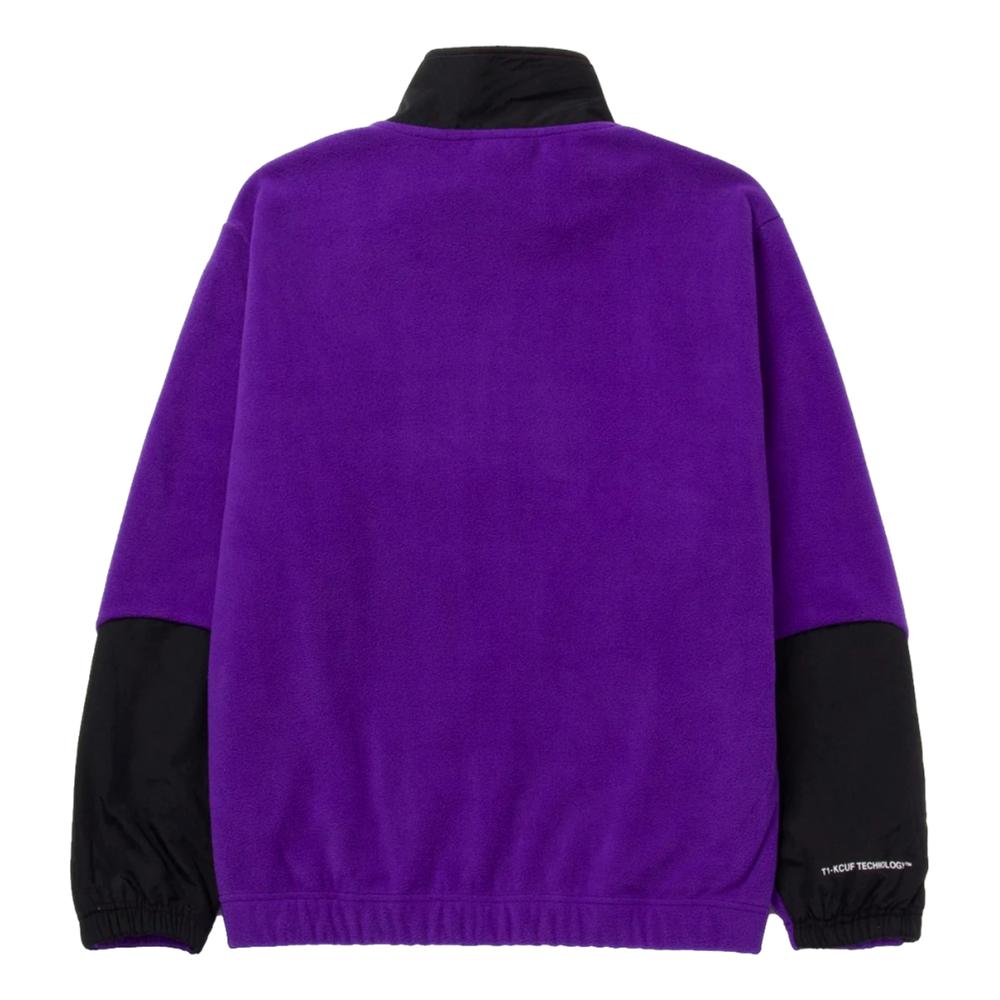 HUF Range Quarter Zip Polar Fleece Pullover - Soft & Warm Purple Fleece Jacket for Men | Perfect for Outdoor Activities, Hiking & Casual Wear