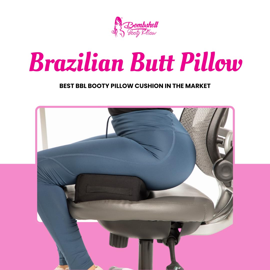 Post Surgery BBL Pillow - Comfortable Butt Pillow for Sitting After Brazilian Butt Lift, BBL Recovery Supplies Kit for Driving & Car Use - Ideal for Post-Op Comfort & Pain Relief