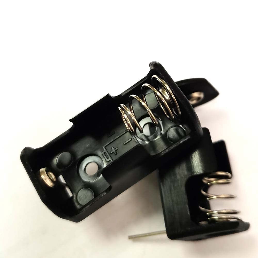 2-Pack ER14250 Battery Holder with PCB Solder Mounting Leads - 1/2AA 3.6V Battery Case for DIY Electronics, Flashlights & Small Devices