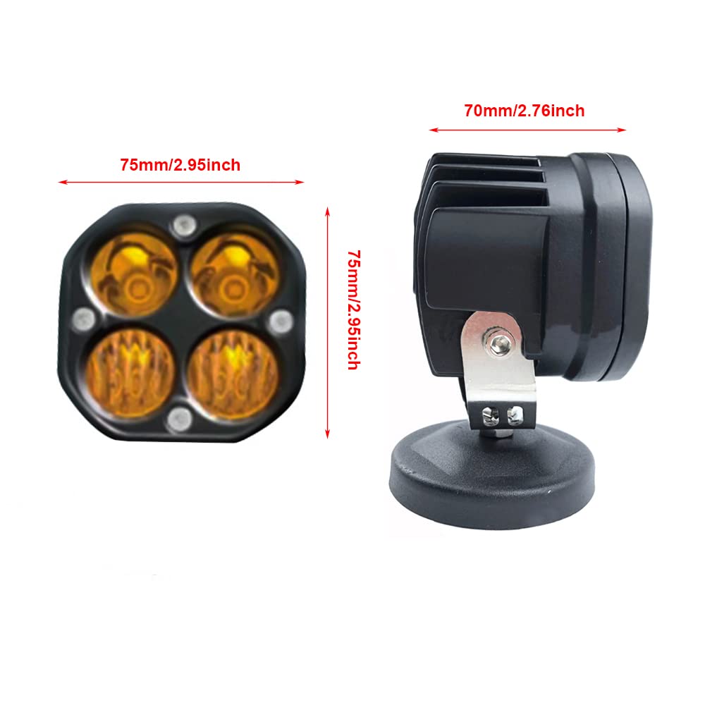 **40W Super Bright LED Offroad Driving Lights - 2PCS 3 Inch Waterproof Fog Lights for Cars, Trucks, ATV, UTV, Boats & Motorcycles (Yellow/White) - Perfect for Night Off-Roading, Work Lighting & Bumper Auxiliary Lights**