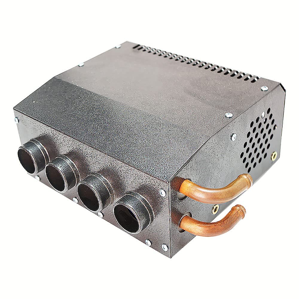 12V Compact Hydronic Heater with 3-Speed Fan - 8500 BTU Heating, 80 CFM Airflow, 4 Front Vents & Mountable Switch - Perfect for Cars, Trucks, Boats, RVs & UTVs - Defrost Windows & Warm Cabin in Winter
