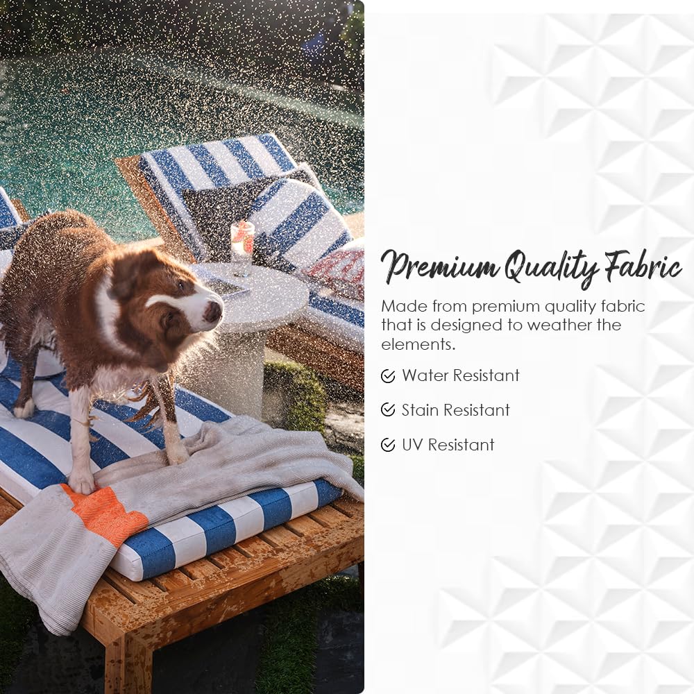 RSH DECOR: Set of 2 Outdoor Tufted Square Seat Cushions 17