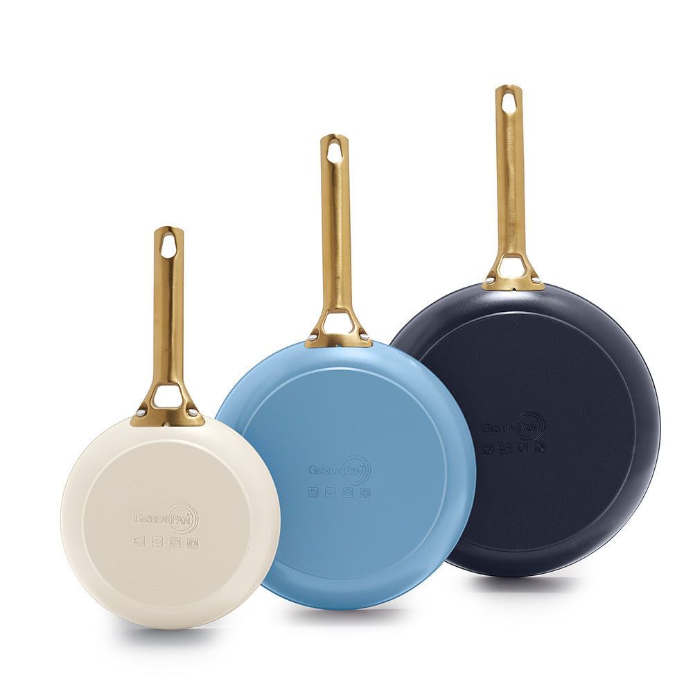 Premium Ceramic Nonstick Frypan Set - 8, 10 & 12 Inch Cookware for Healthy Cooking | Multi-Color Coating | Perfect for Frying, Sautéing & Everyday Meals