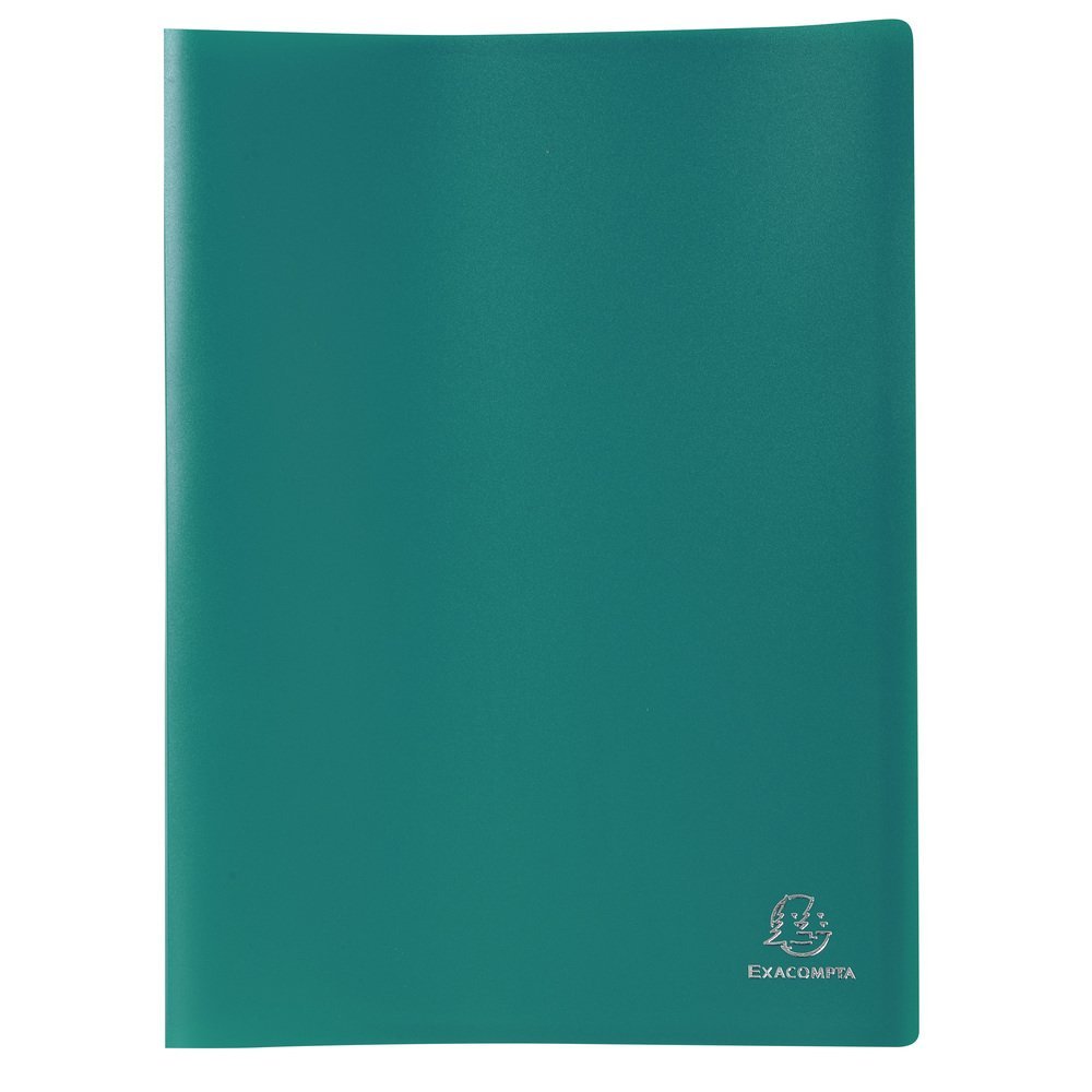 Exacompta 40 Pocket Display Books - Green | Premium Plastic Sheet Protectors for Documents, Photos & Collectibles | Ideal for Office, School & Home Organization