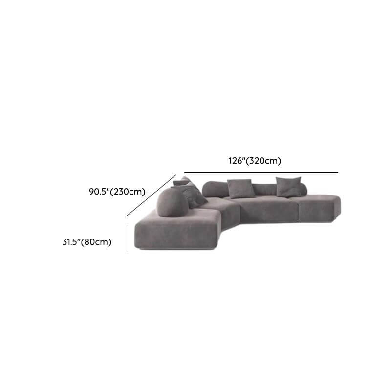 L-Shaped Corner Sectional Sofa with Left Chaise - Modern Fabric Living Room Couch for Small Spaces & Apartments - Perfect for Lounging, Entertaining & Movie Nights