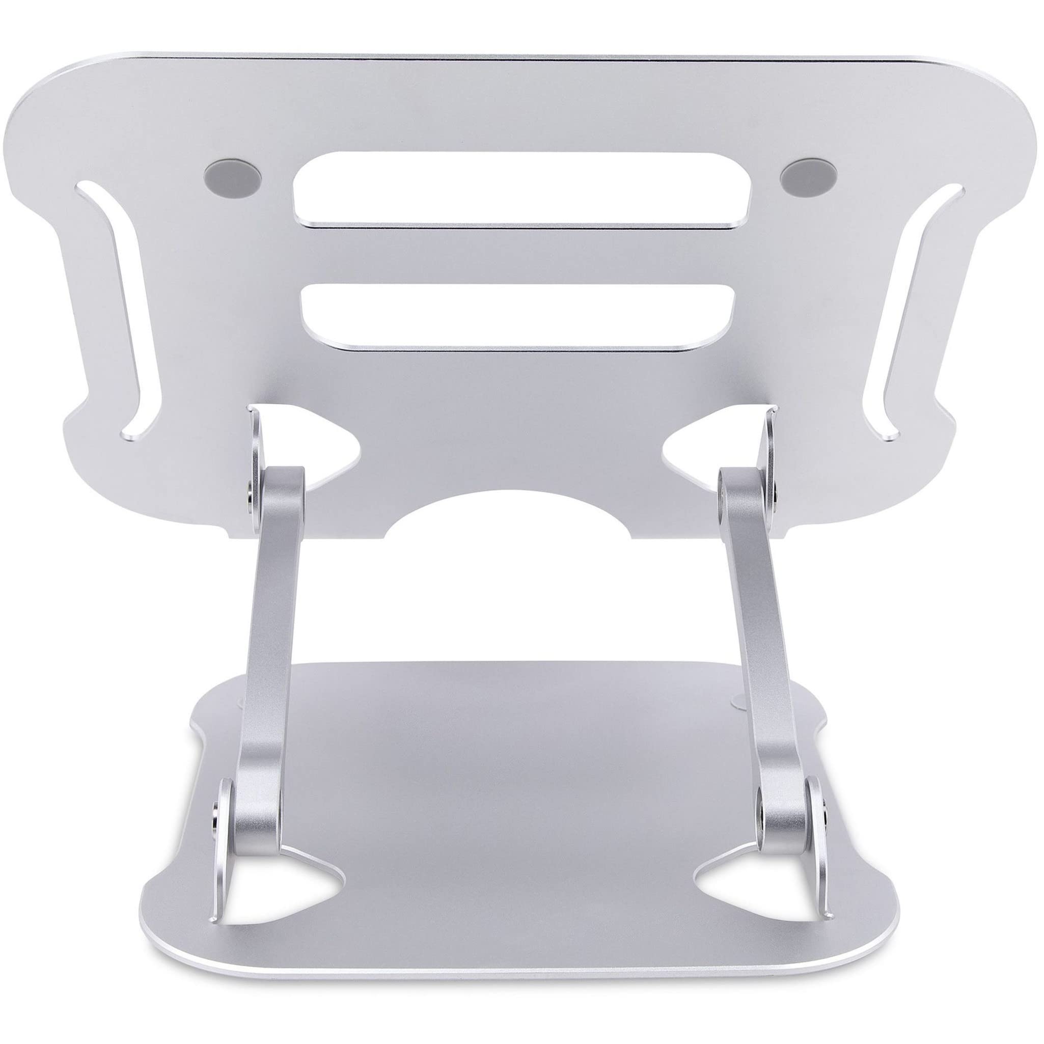 StarTech.com Adjustable Laptop Stand for Desk - Ergonomic Aluminum Laptop Riser with Foldable Design, Supports Up to 22lbs (10kg) - Perfect for Home Office, Gaming & Workspace Setup