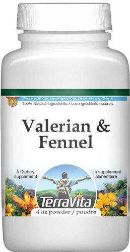 Valerian and Fennel Root Powder for Sleep & Digestion - 4oz Natural Herbal Supplement (ZIN: 513483) - Promotes Relaxation & Gut Health for Stress Relief & Better Sleep