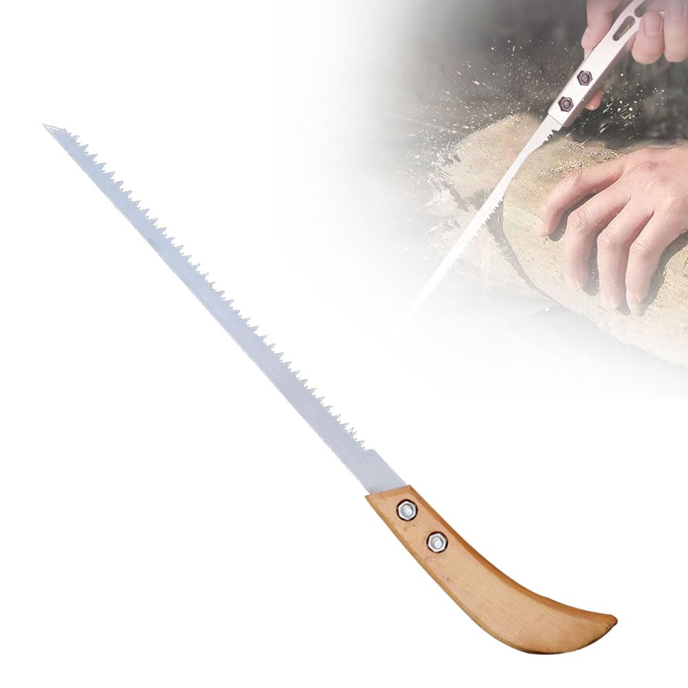 2024 Premium 9 Inch Outdoor Portable Hand Saw - Heavy Duty Garden Pruning Saw for Tree Cutting & Trimming, Mini Woodworking Hand Saw with Hard Teeth (Wooden Handle) - Perfect for Camping, Gardening & DIY Projects
