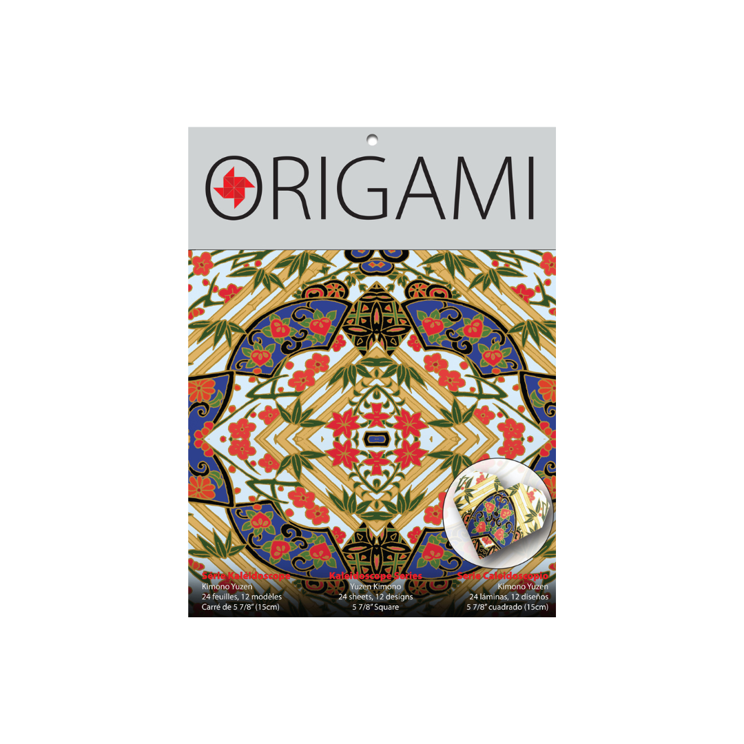 Origami Paper Kaleidoscope Series - Yuzen Kimono Pattern 24 Sheets (5 7/8 Inch) for DIY Crafts, Gift Wrapping & Japanese Art Projects | Premium Quality Origami Sheets for Kids & Adults