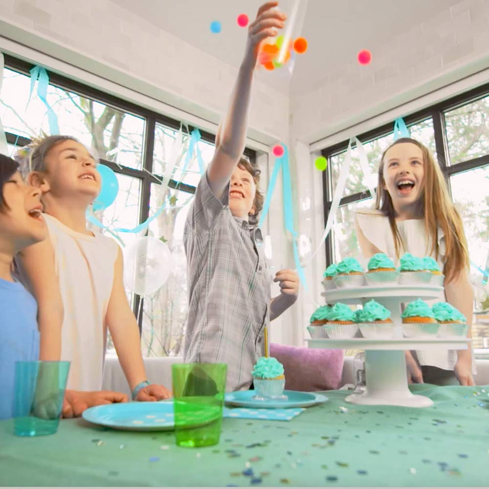 2-in-1 Surprise Popping Cake & Cupcake Stand with Musical Birthday Melody - Perfect for Birthday Parties, Baby Showers & Anniversary Celebrations