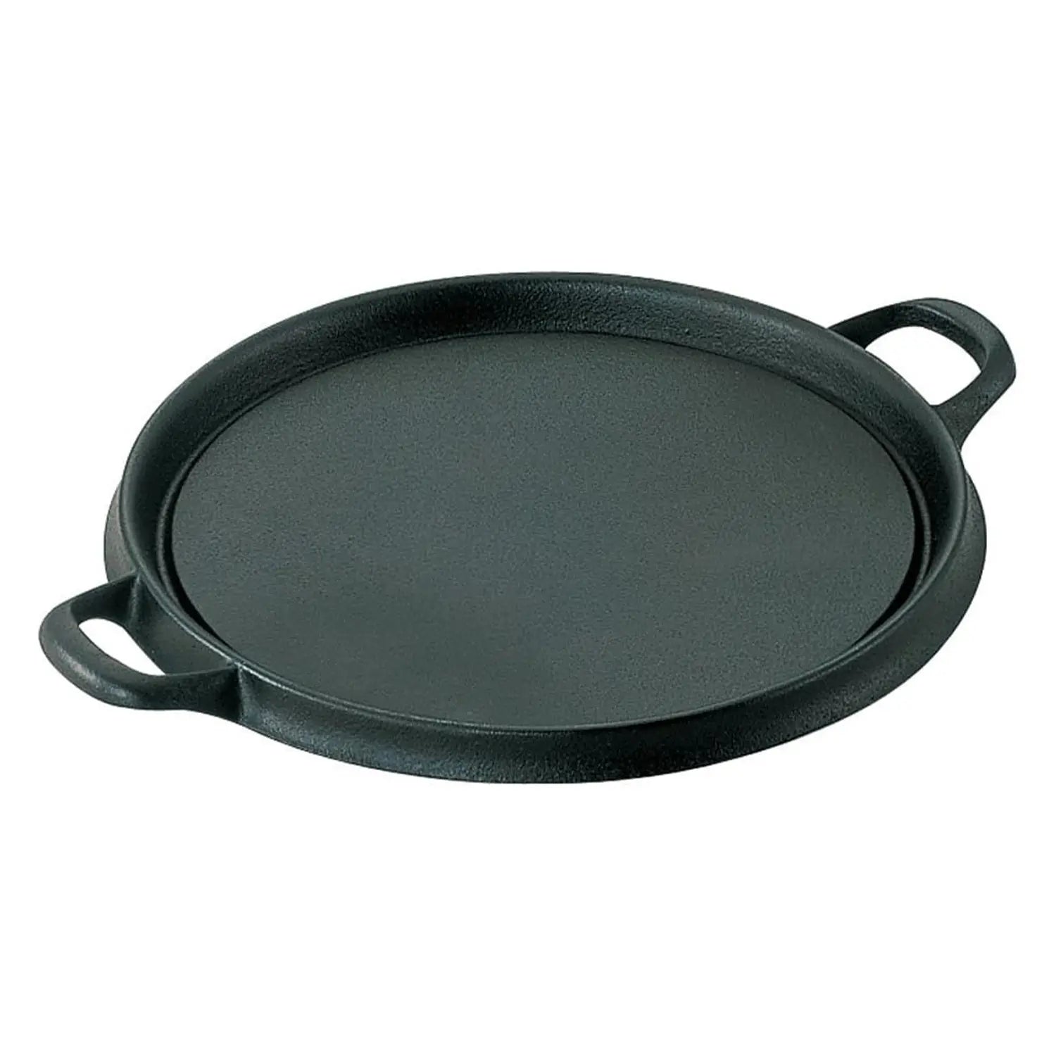 Premium Ikenaga Cast Iron Round Okonomiyaki Griddle - 12 Inch Japanese Teppanyaki Pan for Perfect Pancakes, Yakisoba & Hibachi Cooking - Ideal for Home Kitchen & Outdoor BBQ