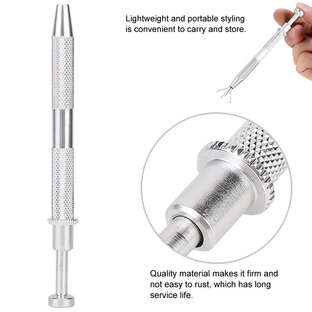 Professional Jewelry Pick Up Tool - Metal Prong Beads Holder Tweezers for Jewelry Making | Perfect for Beading, Watch Repair & Crafting Accessories
