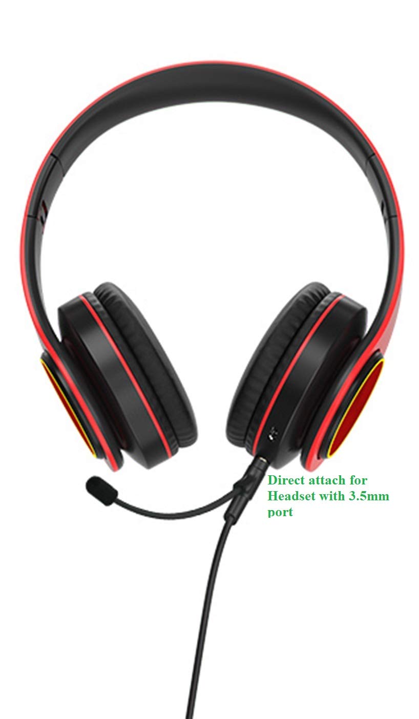 FlexBoomPro Detachable Boom Microphone - Noise Cancelling VOIP Headset for PC, Laptop, Gaming & Conference Calls | Includes 2.5mm to 3.5mm Adapter | Perfect for Remote Work, Online Classes & Streaming