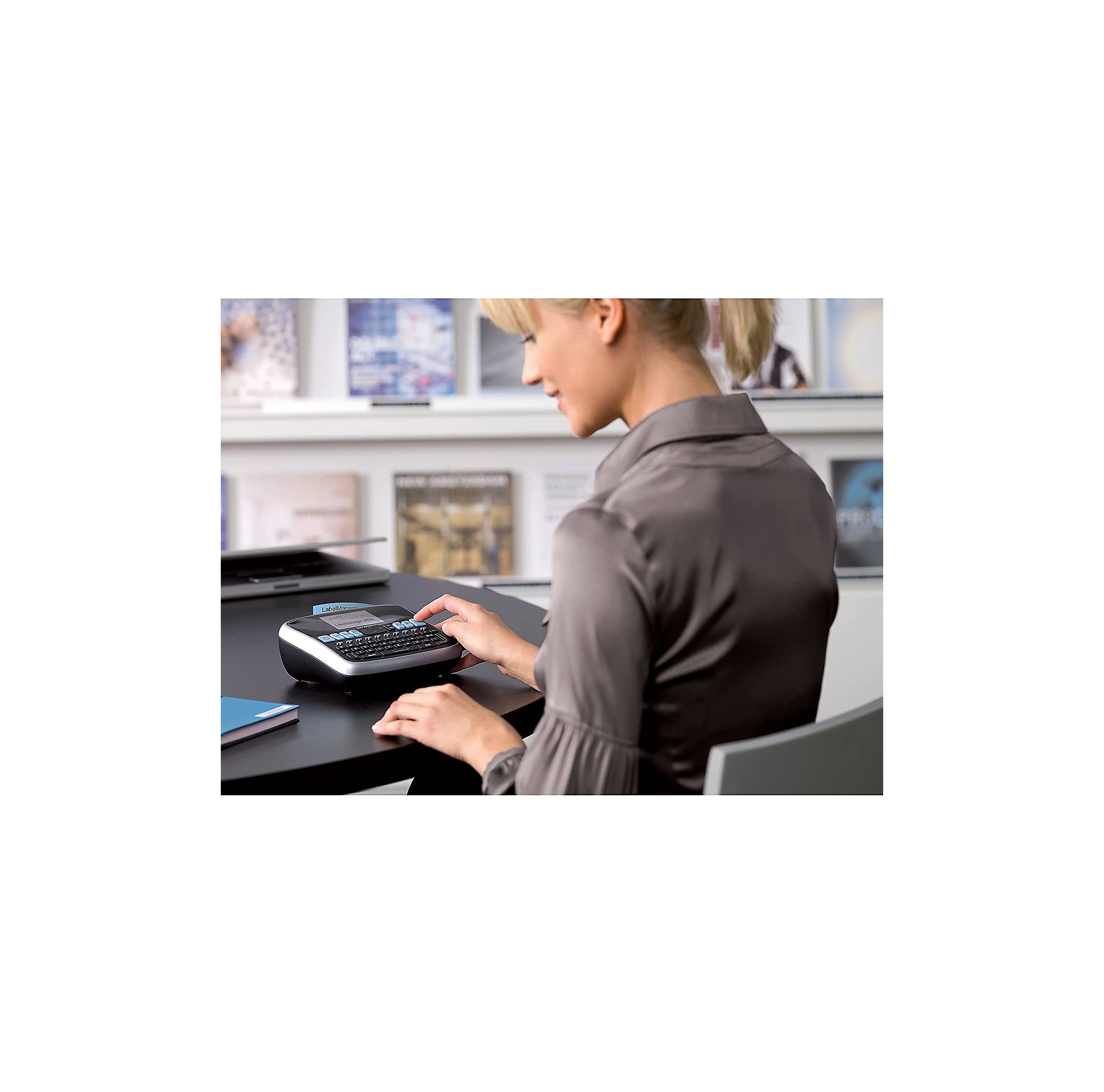 Dymo LM 360D Portable Label Maker - Black & Silver Label Printer for Office, Shipping, Organizing & Home Use