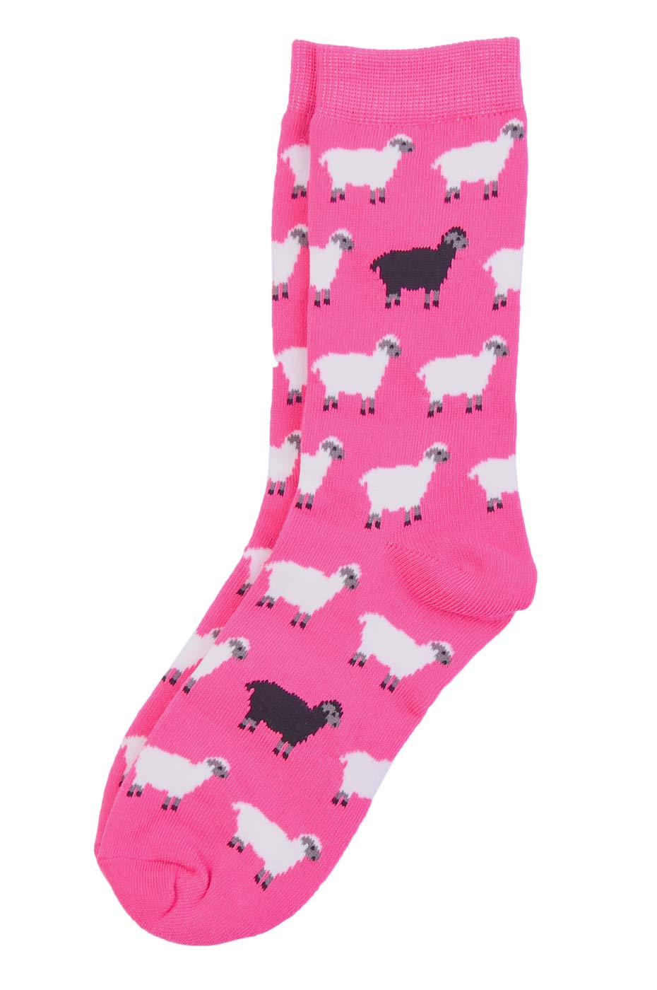 Women's Novelty Crew Socks (3 Pairs) - Black Sheep Design - Comfortable Cotton Blend Socks for Casual Wear, Gifts, and Everyday Use