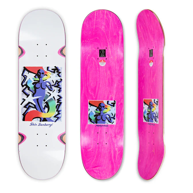Polar Shin Queen Deck with Wheel Wells - 9.0 Skateboard for Street & Park Riding | Durable Deck for Skaters & Beginners