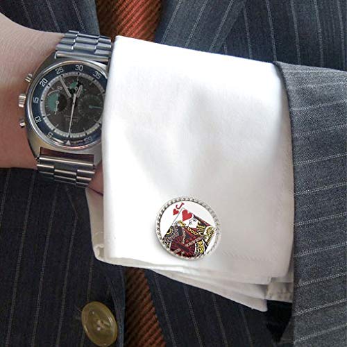 Jack of Hearts Playing Cards Cufflinks - Unique Poker Gift for Men
