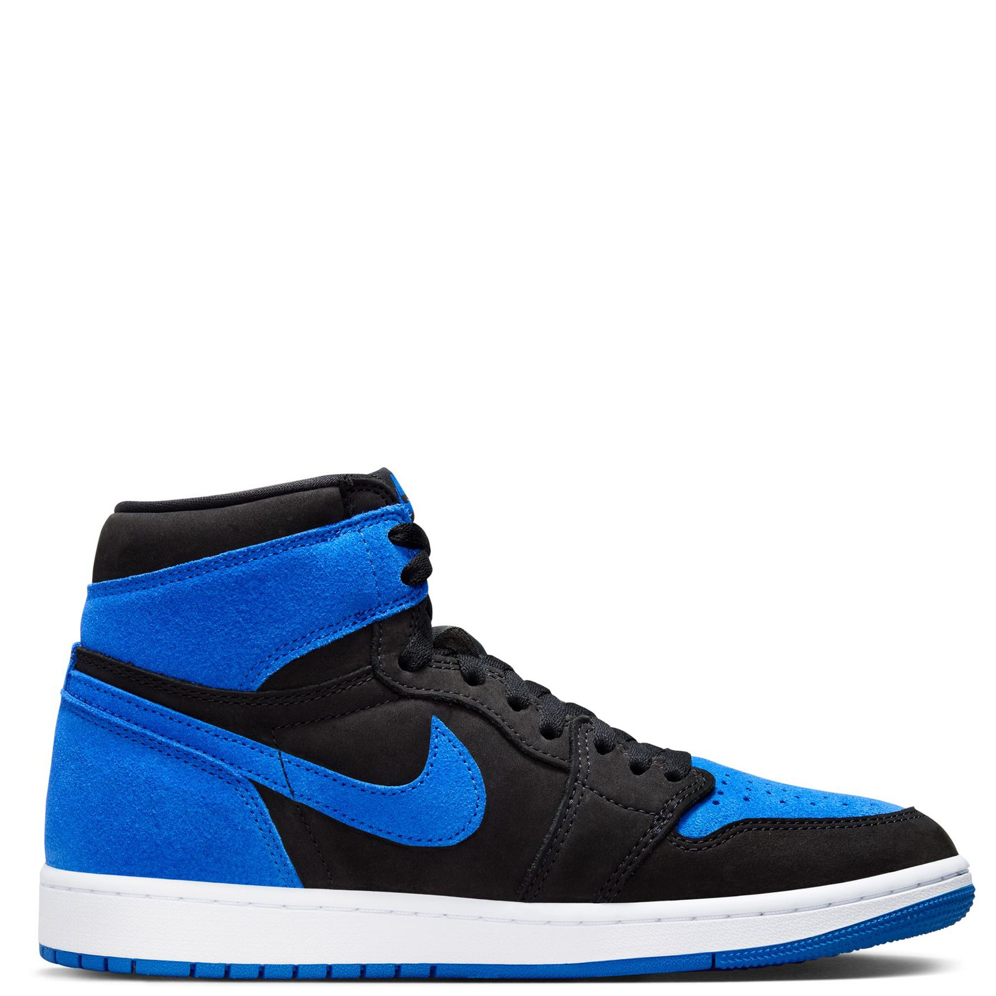 Nike Men's Air Jordan 1 High Top Sneakers - Black/Royal Blue/White Basketball Shoes - Perfect for Streetwear, Casual Wear & Court Performance