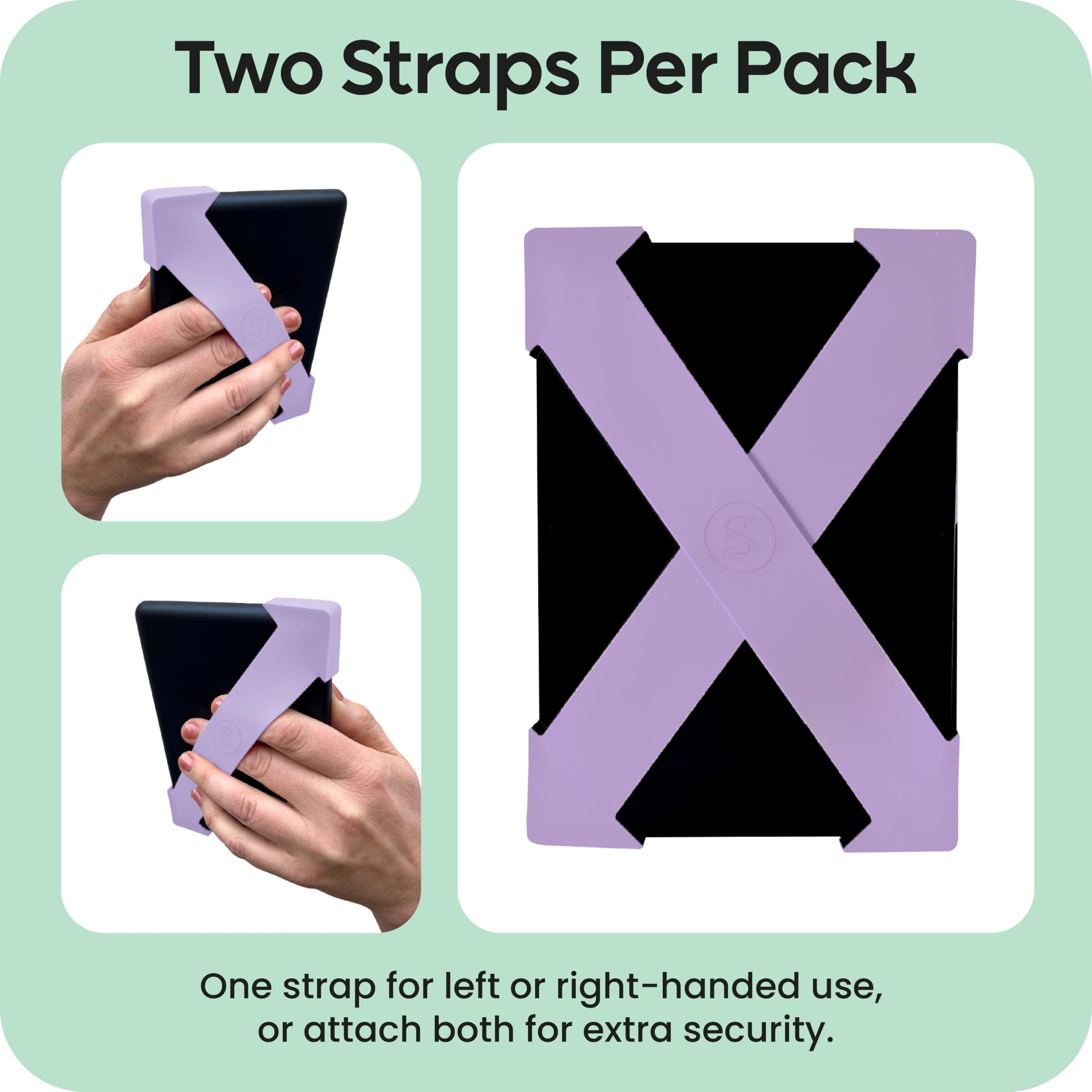 Kindle Hand Strap Holder for Kindle Basic 2022 & Kindle Paperwhite (4th-11th Gen) - 2 Pack Ergonomic E-Reader Grip for Comfortable Reading - Perfect Kindle Accessories Gift for Book Lovers, Travel & Bedtime Reading