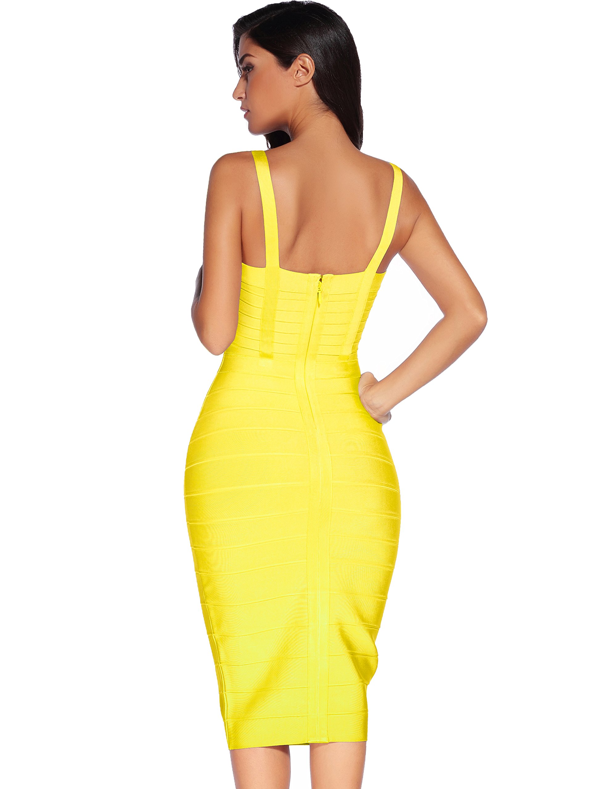Women's Midi Bodycon Bandage Dress - Sexy Semi-Formal Cocktail Dress for Wedding Guest, Party & Night Out | Perfect for Date Nights, Club Wear & Special Occasions