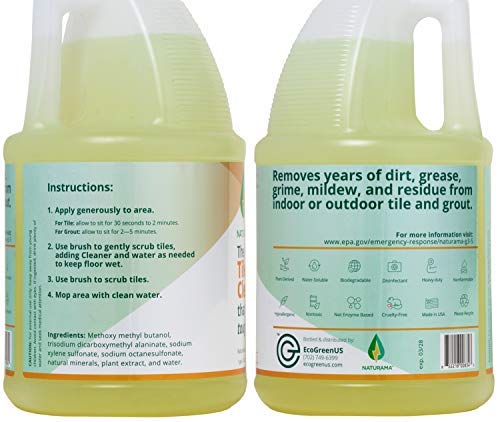 Tile Grout Cleaner Heavy Duty (1 Gallon, 4 Pack) - Deep Cleans Kitchen & Bathroom Floors, Tiles - Perfect for Removing Stubborn Stains & Restoring Shine - Ideal for Home Cleaning & Commercial Use