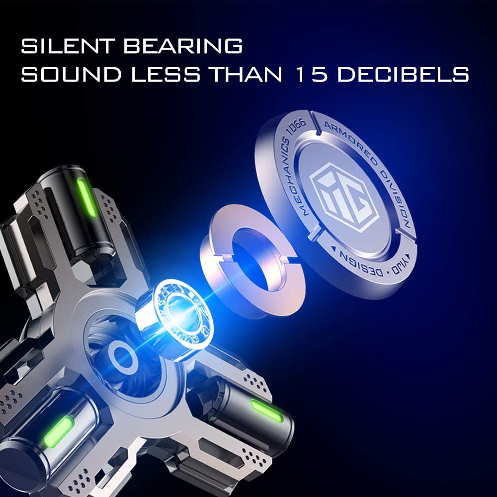 Premium Metal Fidget Spinners for Adults & Kids - Stress Relief Toys for Anxiety & ADHD - Solar-Powered Luminous Hand Spinners - Perfect for Office, Classroom, Travel & Sensory Play
